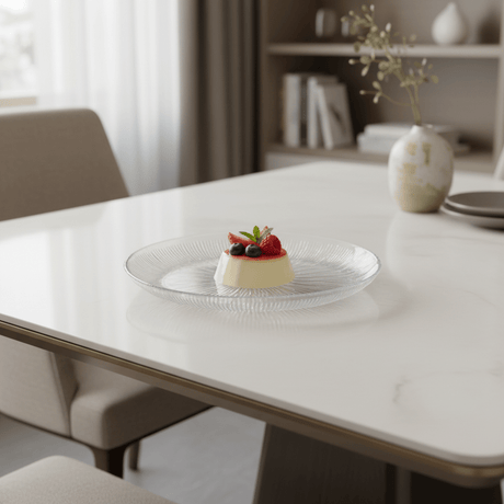 Noritazeh Ribbed Glass Dessert Plate 19cm - Al Kabayel Discount CentreNoritazeh Ribbed Glass Dessert Plate 19cmPlatesNORITAZEHAl Kabayel Discount Centre