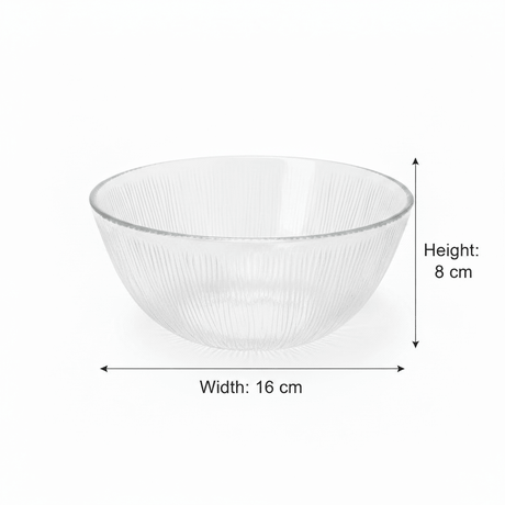 Noritazeh Ribbed Glass Salad Bowl - 16×8 cm - Al Kabayel Discount CentreNoritazeh Ribbed Glass Salad Bowl - 16×8 cmBowlsNORITAZEHAl Kabayel Discount Centre