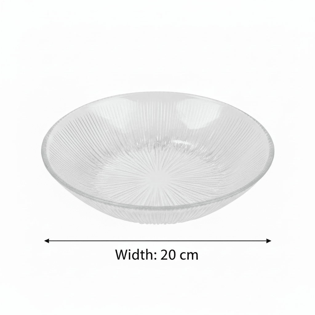 Noritazeh Ribbed Glass Soup Bowl — 20cm - Al Kabayel Discount CentreNoritazeh Ribbed Glass Soup Bowl — 20cmBowlsNORITAZEHAl Kabayel Discount Centre