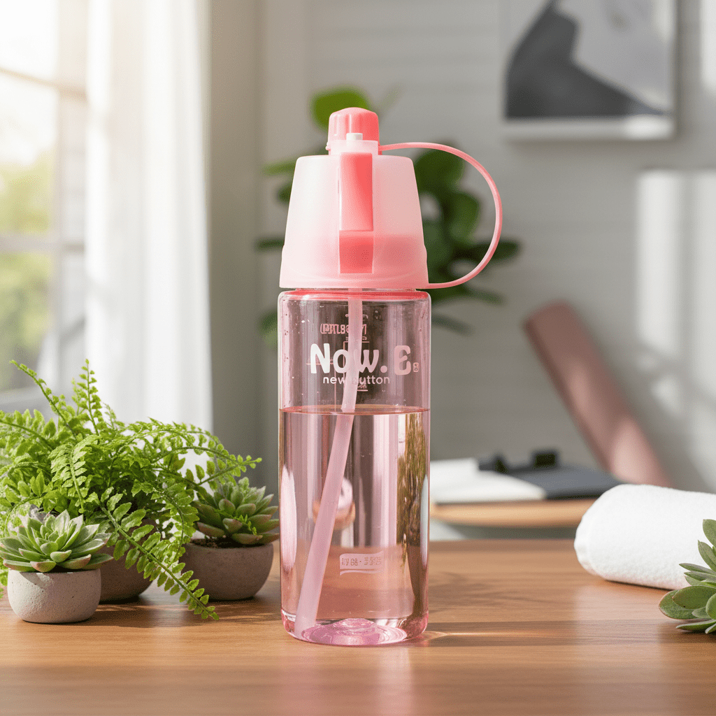 Now.B Button Spray Mist Sports Water Bottle – 600ml - Pink / Green / Black - Al Kabayel Discount CentreNow.B Button Spray Mist Sports Water Bottle – 600ml - Pink / Green / BlackWater BottlesNOW.EAl Kabayel Discount Centre