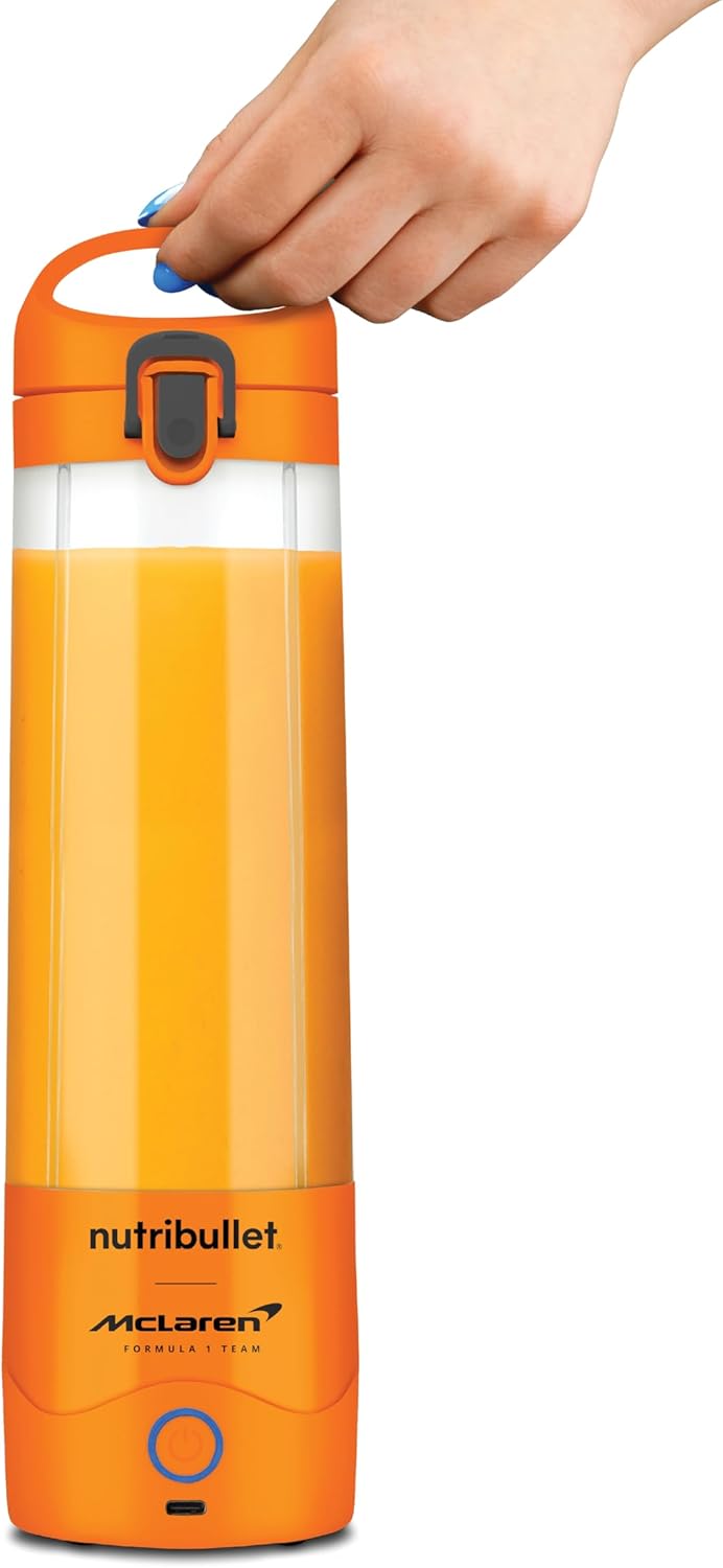 Nutribullet Portable Blender McLaren F1 Team Edition – 590ml Orange, Leak - Proof Lid, Powerful Extractor Blade, USB - C Rechargeable, 15+ Blends, Juices & Smoothies, Model NB - MC475PA - Al Kabayel Discount CentreNutribullet Portable Blender McLaren F1 Team Edition – 590ml Orange, Leak - Proof Lid, Powerful Extractor Blade, USB - C Rechargeable, 15+ Blends, Juices & Smoothies, Model NB - MC475PABlenders, Mixers & Food ProcessorsNUTRIBULLETAl Kabayel Discount Centre