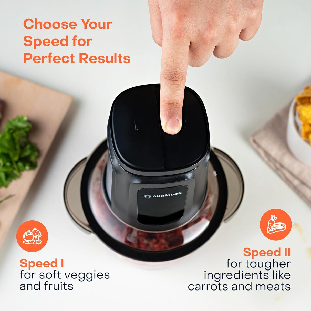Nutricook 2+2 L XXL Glass & SS Chopper and Mincer,500W - Pulse & 2 speeds, 2 - Removable 4 SS - Blade for Chopping, Ice Crushing, Meat Mincing, Grinding, Pureeing & more - BLk - Al Kabayel Discount CentreNutricook 2+2 L XXL Glass & SS Chopper and Mincer,500W - Pulse & 2 speeds, 2 - Removable 4 SS - Blade for Chopping, Ice Crushing, Meat Mincing, Grinding, Pureeing & more - BLkBlenders, Mixers & Food ProcessorsNUTRICOOKAl Kabayel Discount Centre