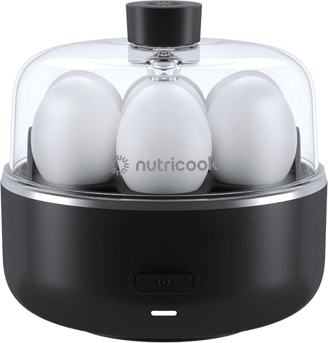 Nutricook Egg Cooker, 7 Eggs Capacity,Egg Cooker for Boiled, Poached, Scrambled Eggs & Omelettes, Buzzer Indicator, Precision Cooking, Includes accessories, EC207ME - K,Black - Al Kabayel Discount CentreNutricook Egg Cooker, 7 Eggs Capacity,Egg Cooker for Boiled, Poached, Scrambled Eggs & Omelettes, Buzzer Indicator, Precision Cooking, Includes accessories, EC207ME - K,BlackFood & Drink AppliancesNUTRICOOKAl Kabayel Discount Centre