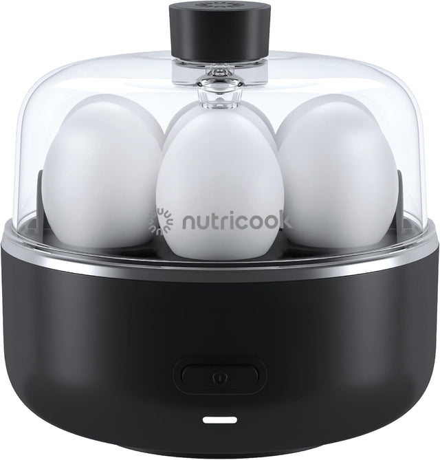 Nutricook Egg Cooker, 7 Eggs Capacity,Egg Cooker for Boiled, Poached, Scrambled Eggs & Omelettes, Buzzer Indicator, Precision Cooking, Includes accessories, EC207ME - K,Black - Al Kabayel Discount CentreNutricook Egg Cooker, 7 Eggs Capacity,Egg Cooker for Boiled, Poached, Scrambled Eggs & Omelettes, Buzzer Indicator, Precision Cooking, Includes accessories, EC207ME - K,BlackFood & Drink AppliancesNUTRICOOKAl Kabayel Discount Centre