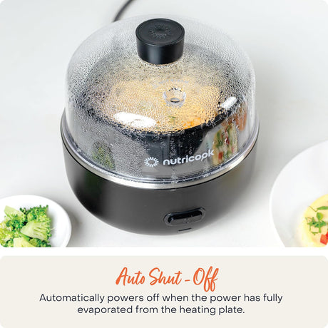 Nutricook Egg Cooker, 7 Eggs Capacity,Egg Cooker for Boiled, Poached, Scrambled Eggs & Omelettes, Buzzer Indicator, Precision Cooking, Includes accessories, EC207ME - K - Al Kabayel Discount CentreNutricook Egg Cooker, 7 Eggs Capacity,Egg Cooker for Boiled, Poached, Scrambled Eggs & Omelettes, Buzzer Indicator, Precision Cooking, Includes accessories, EC207ME - KFood & Drink AppliancesNUTRICOOKAl Kabayel Discount Centre