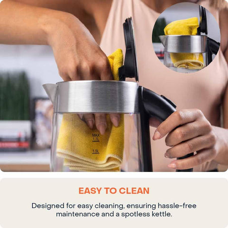 Nutricook Glass Kettle 2200W, 1.7L, Double wall Cool touch exterior, Auto Shut Off, Boil dry Protection, LED Indicator, 360° swivel base, Power Cord Storage - Al Kabayel Discount CentreNutricook Glass Kettle 2200W, 1.7L, Double wall Cool touch exterior, Auto Shut Off, Boil dry Protection, LED Indicator, 360° swivel base, Power Cord StorageElectric KettlesNUTRICOOKAl Kabayel Discount Centre