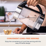 Nutricook Glass Kettle 2200W, 1.7L, Double wall Cool touch exterior, Auto Shut Off, Boil dry Protection, LED Indicator, 360° swivel base, Power Cord Storage - Al Kabayel Discount CentreNutricook Glass Kettle 2200W, 1.7L, Double wall Cool touch exterior, Auto Shut Off, Boil dry Protection, LED Indicator, 360° swivel base, Power Cord StorageElectric KettlesNUTRICOOKAl Kabayel Discount Centre