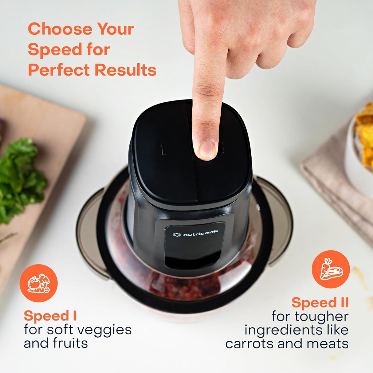 Nutricook Multi Purpose Glass Chopper & Mixcer, 500 W, 1.2L with 4 SS Blade detachable System, easy to clean, Pulse speed for precision, Ice Crushing, Anti Slip ring - Al Kabayel Discount CentreNutricook Multi Purpose Glass Chopper & Mixcer, 500 W, 1.2L with 4 SS Blade detachable System, easy to clean, Pulse speed for precision, Ice Crushing, Anti Slip ringBlenders, Mixers & Food ProcessorsNUTRICOOKAl Kabayel Discount Centre