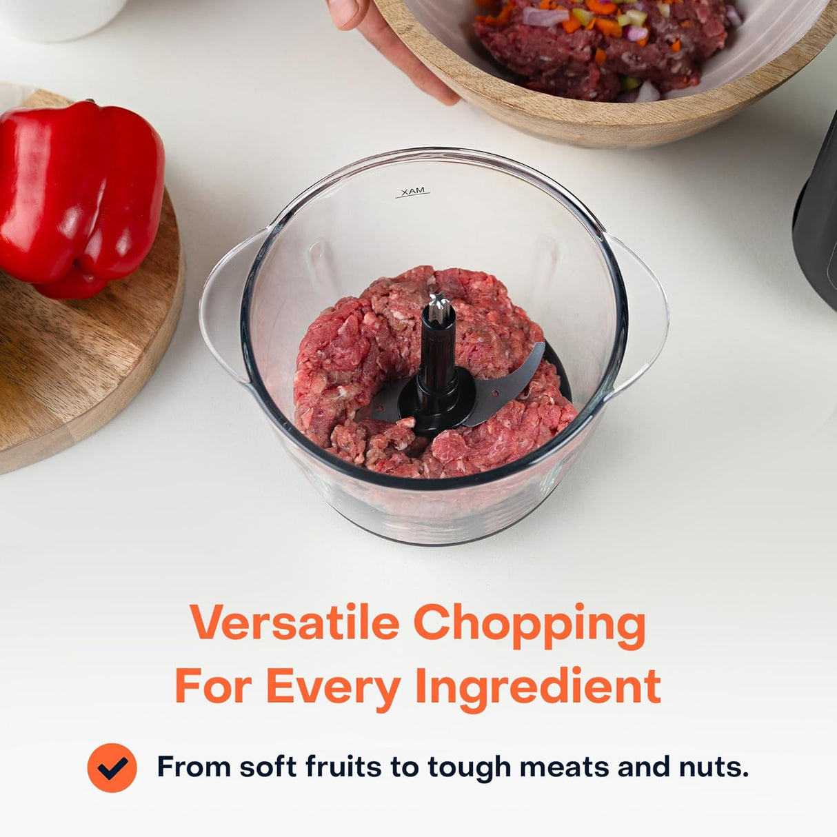 Nutricook Multi Purpose Glass Chopper & Mixcer, 500 W, 1.2L with 4 SS Blade detachable System, easy to clean, Pulse speed for precision, Ice Crushing, Anti Slip ring - Al Kabayel Discount CentreNutricook Multi Purpose Glass Chopper & Mixcer, 500 W, 1.2L with 4 SS Blade detachable System, easy to clean, Pulse speed for precision, Ice Crushing, Anti Slip ringBlenders, Mixers & Food ProcessorsNUTRICOOKAl Kabayel Discount Centre