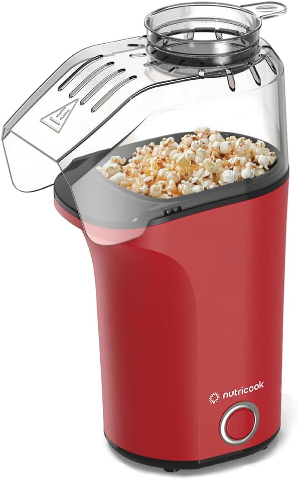 Nutricook Popcorn Maker | 16 - Cup Oil - Free Hot Air Popper, Measuring Cup & Butter Melter – NC - PM150R (Red) - Al Kabayel Discount CentreNutricook Popcorn Maker | 16 - Cup Oil - Free Hot Air Popper, Measuring Cup & Butter Melter – NC - PM150R (Red)Food & Drink AppliancesNUTRICOOKAl Kabayel Discount Centre