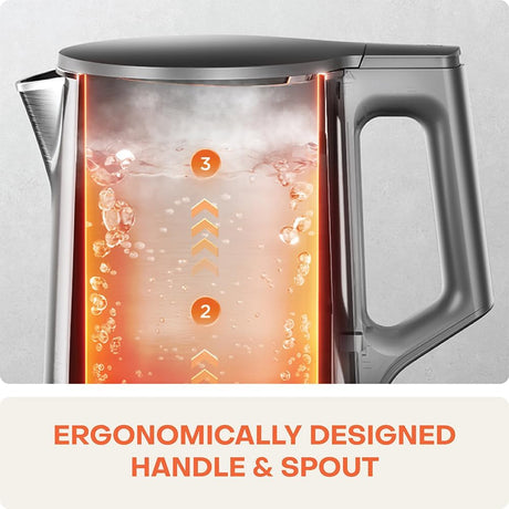 Nutricook Stainless Steel Electric kettle 1.7L, 1800W, Patented U - shaped rust resistant interior with 3 - dimensional fast heating technology, surgical grade steel, NC - USK501 - Al Kabayel Discount CentreNutricook Stainless Steel Electric kettle 1.7L, 1800W, Patented U - shaped rust resistant interior with 3 - dimensional fast heating technology, surgical grade steel, NC - USK501Electric KettlesNUTRICOOKAl Kabayel Discount Centre