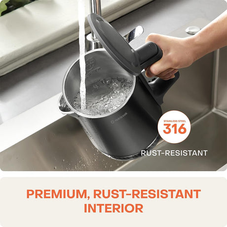 Nutricook Stainless Steel Electric kettle 1.7L, 1800W, Patented U - shaped rust resistant interior with 3 - dimensional fast heating technology, surgical grade steel, NC - USK501 - Al Kabayel Discount CentreNutricook Stainless Steel Electric kettle 1.7L, 1800W, Patented U - shaped rust resistant interior with 3 - dimensional fast heating technology, surgical grade steel, NC - USK501Electric KettlesNUTRICOOKAl Kabayel Discount Centre