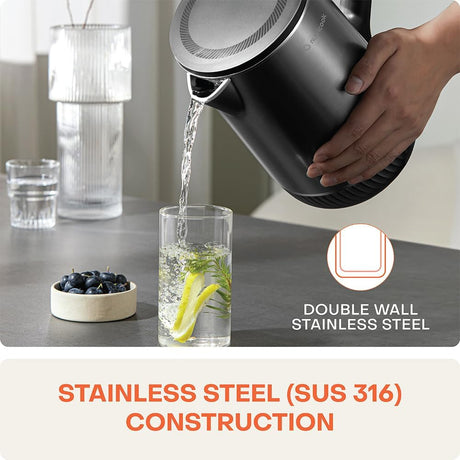 Nutricook Stainless Steel Electric kettle 1.7L, 1800W, Patented U - shaped rust resistant interior with 3 - dimensional fast heating technology, surgical grade steel, NC - USK501 - Al Kabayel Discount CentreNutricook Stainless Steel Electric kettle 1.7L, 1800W, Patented U - shaped rust resistant interior with 3 - dimensional fast heating technology, surgical grade steel, NC - USK501Electric KettlesNUTRICOOKAl Kabayel Discount Centre