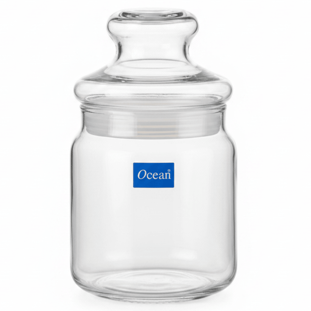 Ocean Plain Glass Canister 500ml — Airtight Glass Storage Jar with Lid - Al Kabayel Discount CentreOcean Plain Glass Canister 500ml — Airtight Glass Storage Jar with LidJars & Food SaversOCEANAl Kabayel Discount Centre