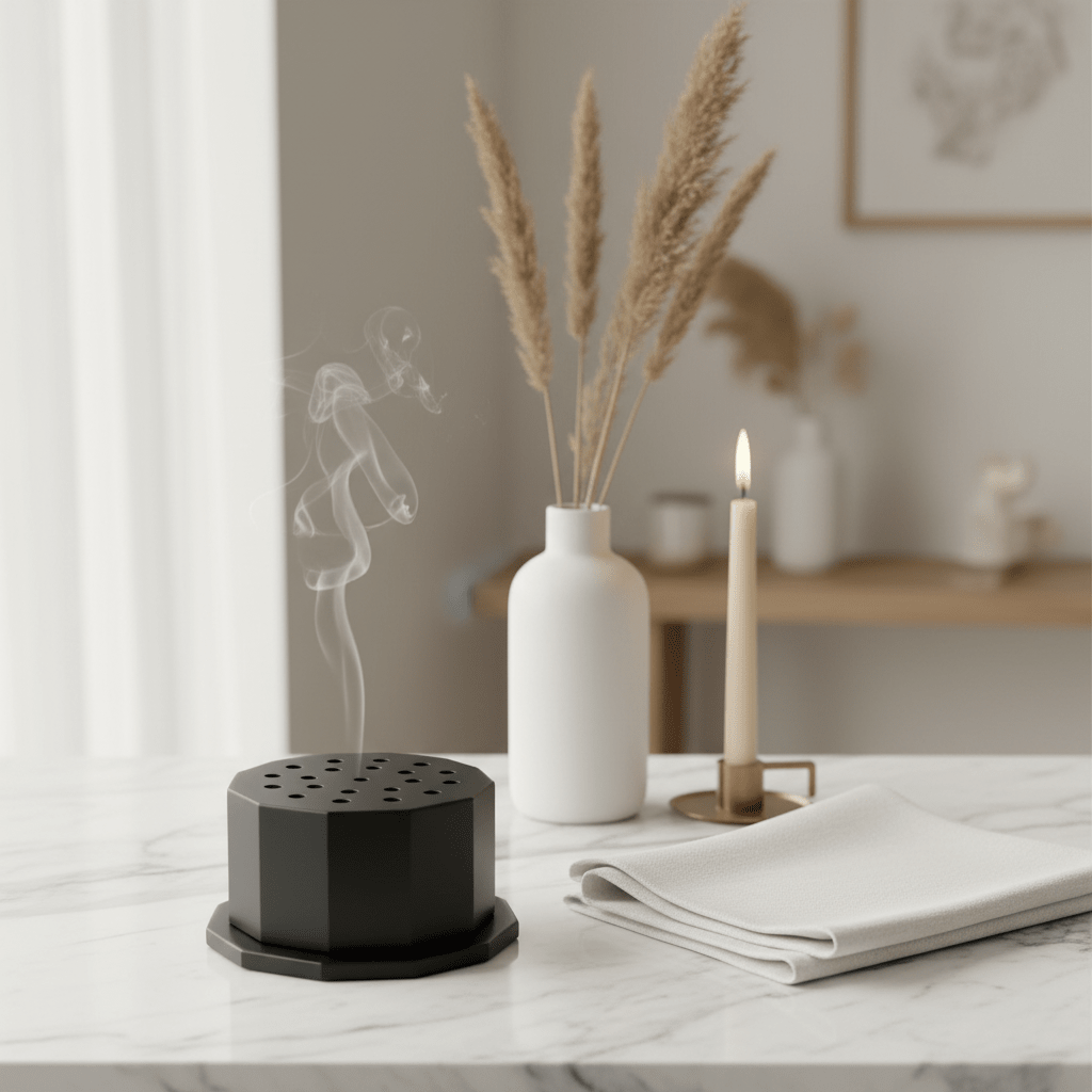 Octagonal Matte Black Incense Burner | Luxury Bakhoor Burner | 6×10 cm - Al Kabayel Discount CentreOctagonal Matte Black Incense Burner | Luxury Bakhoor Burner | 6×10 cmIncense BurnerAKDCAl Kabayel Discount Centre