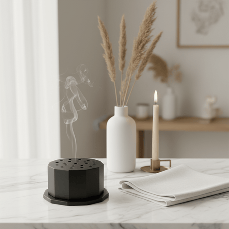 Octagonal Matte Black Incense Burner | Luxury Bakhoor Burner | 6×10 cm - Al Kabayel Discount CentreOctagonal Matte Black Incense Burner | Luxury Bakhoor Burner | 6×10 cmIncense BurnerAKDCAl Kabayel Discount Centre