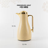 Otantik Octara - Vacuum Flask / Thermos (Set of 2)- Ivory & Gold