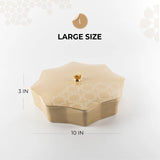 Otantik Octara - Large Decorative Canister - Porcelain - Ivory & Gold 10"*3"