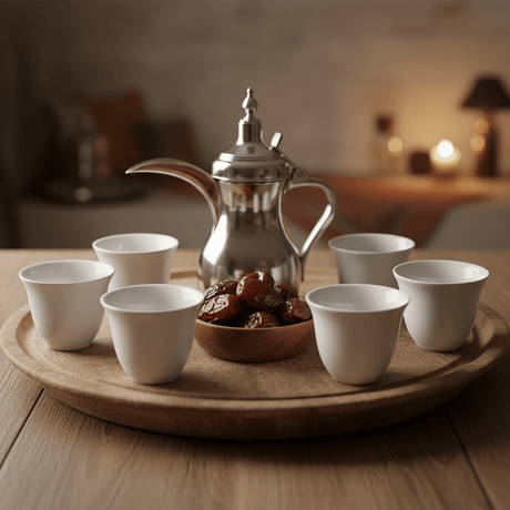 Olive 6pcs White Plain Ceramic Cawa Cup Set 80ml Minimalist Classic Small Cups for Coffee Espresso and Tea Serving - Al Kabayel Discount CentreOlive 6pcs White Plain Ceramic Cawa Cup Set 80ml Minimalist Classic Small Cups for Coffee Espresso and Tea ServingTea SetsOLIVEAl Kabayel Discount Centre