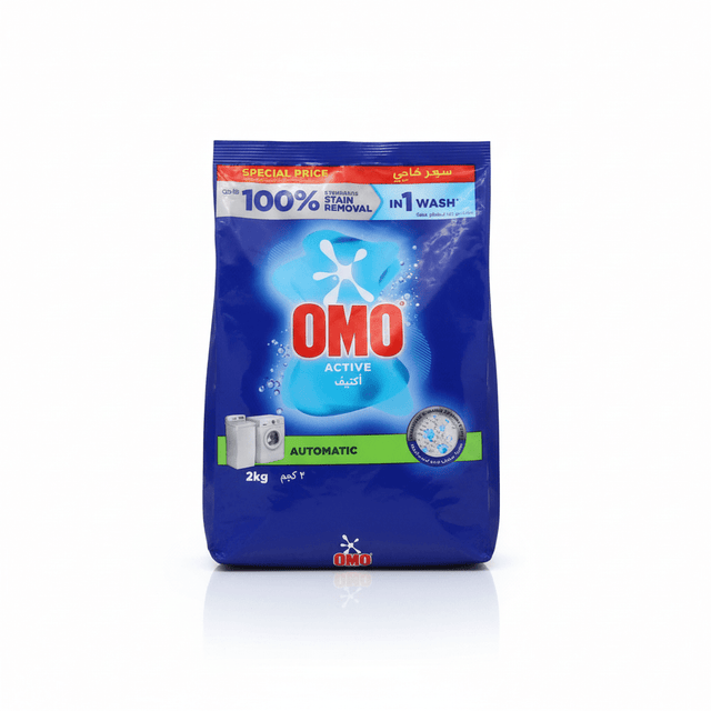 OMO Active Automatic Washing Powder 2kg – High - Performance Machine Detergent - Al Kabayel Discount CentreOMO Active Automatic Washing Powder 2kg – High - Performance Machine DetergentHousehold CleaningOMOAl Kabayel Discount Centre