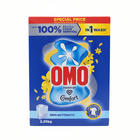 OMO Comfort Semi - Automatic Detergent 2.25kg - Al Kabayel Discount CentreOMO Comfort Semi - Automatic Detergent 2.25kgHousehold CleaningOMOAl Kabayel Discount Centre