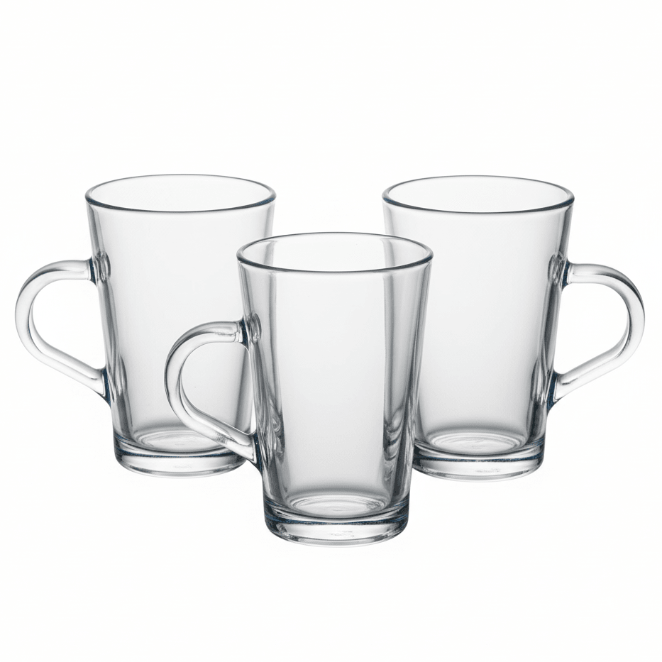 Opera 225ml Premium Glass Mugs for Coffee, Tea & Hot Beverages – Stylish Mug Set of 3 - Al Kabayel Discount CentreOpera 225ml Premium Glass Mugs for Coffee, Tea & Hot Beverages – Stylish Mug Set of 3TumblersOPERAAl Kabayel Discount Centre
