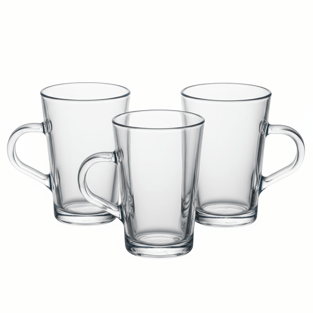 Opera 225ml Premium Glass Mugs for Coffee, Tea & Hot Beverages – Stylish Mug Set of 3 - Al Kabayel Discount CentreOpera 225ml Premium Glass Mugs for Coffee, Tea & Hot Beverages – Stylish Mug Set of 3TumblersOPERAAl Kabayel Discount Centre