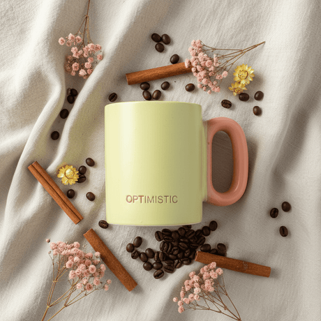 OPTIMISTIC Matte Ceramic Mug — Lime Green & Peach | 300ml - Al Kabayel Discount CentreOPTIMISTIC Matte Ceramic Mug — Lime Green & Peach | 300mlMugsAKDCAl Kabayel Discount Centre