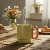 OPTIMISTIC Matte Ceramic Mug — Lime Green & Peach | 300ml - Al Kabayel Discount CentreOPTIMISTIC Matte Ceramic Mug — Lime Green & Peach | 300mlMugsAKDCAl Kabayel Discount Centre