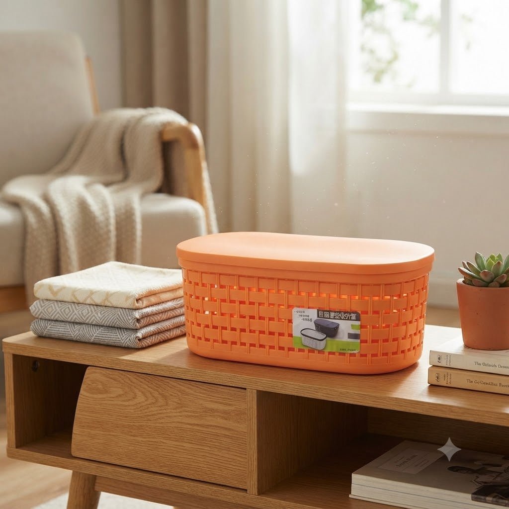 Orange Plastic Storage Box with Lid – 40×27 cm - Al Kabayel Discount CentreOrange Plastic Storage Box with Lid – 40×27 cmOrganizers & AccessoriesAKDCAl Kabayel Discount Centre