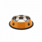 Orange & Silver Stainless Steel Pet Feeding Bowl - 18cm - Al Kabayel Discount CentreOrange & Silver Stainless Steel Pet Feeding Bowl - 18cmPet SuppliesAKDCAl Kabayel Discount Centre