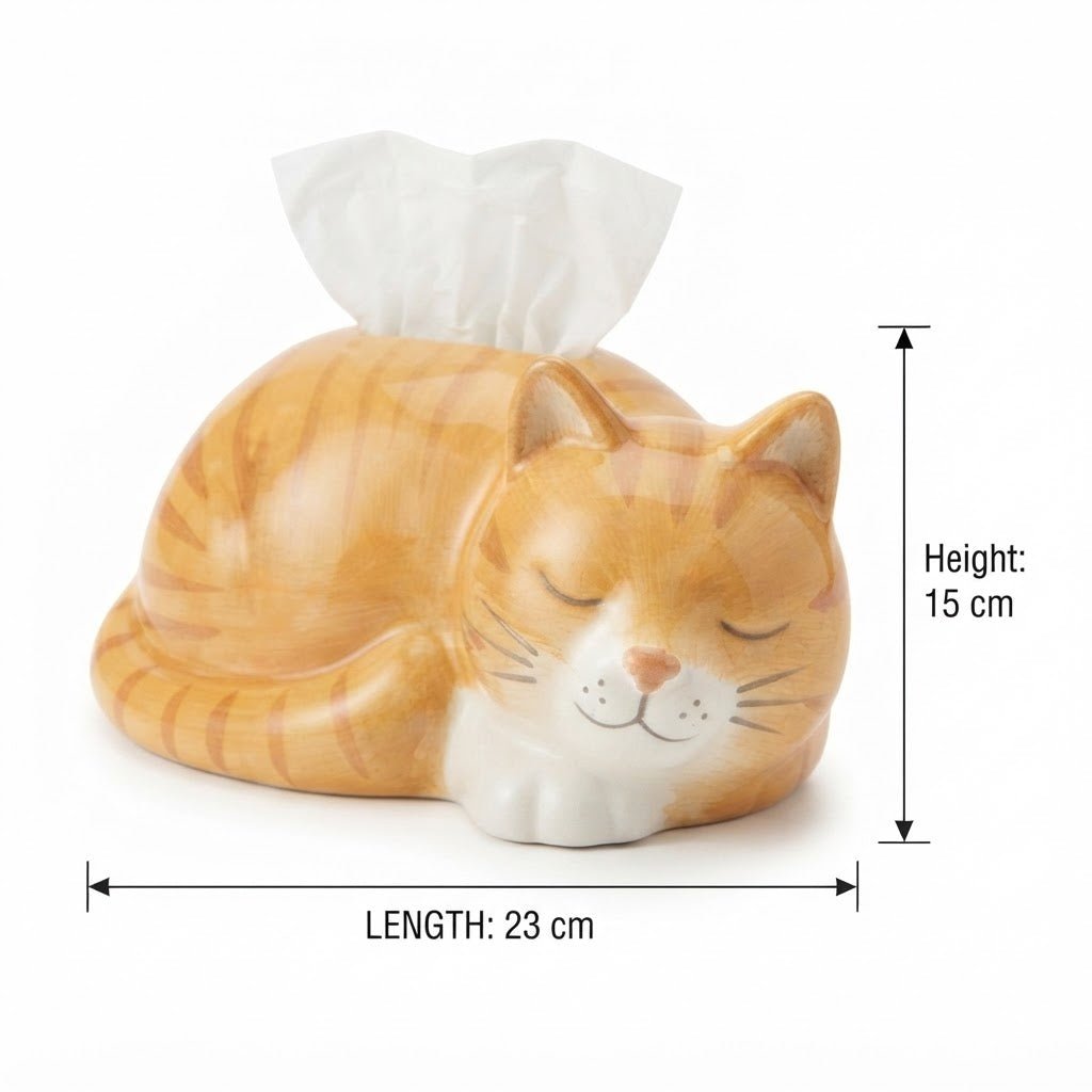 Orange & White Sleeping Cat Ceramic Napkin Holder – 23×15 cm - Al Kabayel Discount CentreOrange & White Sleeping Cat Ceramic Napkin Holder – 23×15 cmNapkin Holders & Tissue BoxAKDCAl Kabayel Discount Centre