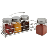Orchid 4-Piece Glass Spice Jar Set with Chrome Metal Rack - 300ml - Clear Seasoning Containers - Al Kabayel Discount CentreOrchid 4-Piece Glass Spice Jar Set with Chrome Metal Rack - 300ml - Clear Seasoning ContainersKitchen Utensils & GadgetsORCHIDAl Kabayel Discount Centre