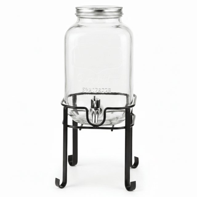Orchid 4L Glass Beverage Dispenser with Metal Stand - Al Kabayel Discount CentreOrchid 4L Glass Beverage Dispenser with Metal StandJugsORCHIDAl Kabayel Discount Centre