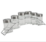 Orchid 6-Piece Glass Spice Jar Set with Metal Rack - 85ml Seasoning Organizer - Al Kabayel Discount CentreOrchid 6-Piece Glass Spice Jar Set with Metal Rack - 85ml Seasoning OrganizerKitchen Utensils & GadgetsORCHIDAl Kabayel Discount Centre