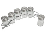 Orchid 6-Piece Glass Spice Jar Set with Metal Rack - 85ml Seasoning Organizer - Al Kabayel Discount CentreOrchid 6-Piece Glass Spice Jar Set with Metal Rack - 85ml Seasoning OrganizerKitchen Utensils & GadgetsORCHIDAl Kabayel Discount Centre