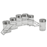 Orchid 6-Piece Glass Spice Jar Set with Metal Rack - 85ml Seasoning Organizer - Al Kabayel Discount CentreOrchid 6-Piece Glass Spice Jar Set with Metal Rack - 85ml Seasoning OrganizerKitchen Utensils & GadgetsORCHIDAl Kabayel Discount Centre
