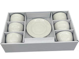 ORCHID 6pcs Cup and Saucer Set 230ml, White - Al Kabayel Discount CentreORCHID 6pcs Cup and Saucer Set 230ml, WhiteTea SetsORCHIDAl Kabayel Discount Centre