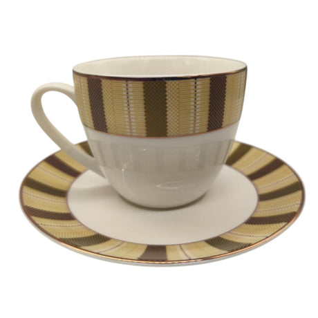Orchid Ceramic Cup and Saucer 12Pcs Set 6 Cups With 6 Saucers - 230ML - Al Kabayel Discount CentreOrchid Ceramic Cup and Saucer 12Pcs Set 6 Cups With 6 Saucers - 230MLTea CupsORCHIDAl Kabayel Discount Centre