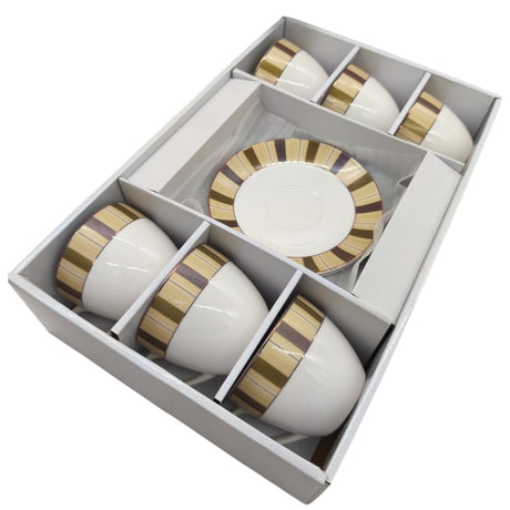 Orchid Ceramic Cup and Saucer 12Pcs Set 6 Cups With 6 Saucers - 230ML - Al Kabayel Discount CentreOrchid Ceramic Cup and Saucer 12Pcs Set 6 Cups With 6 Saucers - 230MLTea CupsORCHIDAl Kabayel Discount Centre