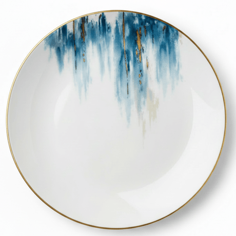 Orchid Ceramic White Round Dessert Plate with Blue & Gold Floral Rim - 8 Inch - Al Kabayel Discount CentreOrchid Ceramic White Round Dessert Plate with Blue & Gold Floral Rim - 8 InchPlatesORCHIDAl Kabayel Discount Centre