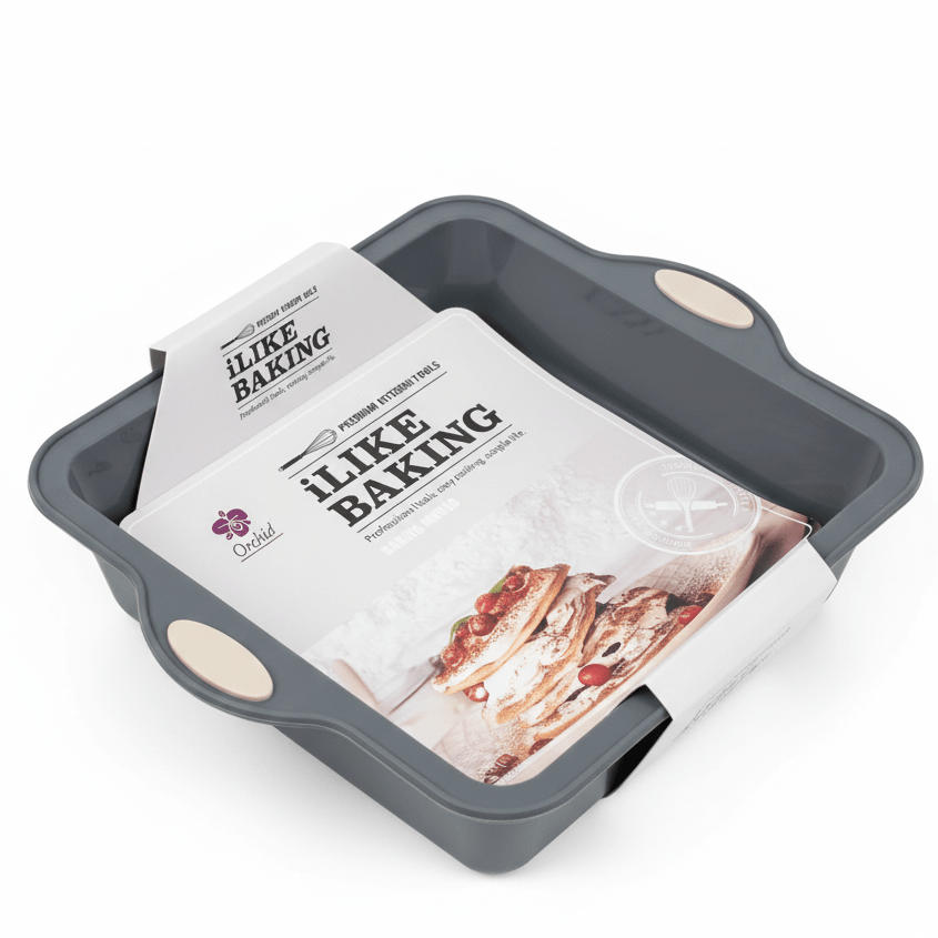 Orchid FlexiBake Durable Grey Square Silicone Baking Mould Non - Stick Oven Safe Cake Pan 22cm - Al Kabayel Discount CentreOrchid FlexiBake Durable Grey Square Silicone Baking Mould Non - Stick Oven Safe Cake Pan 22cmCake Mold & Baking MoldsORCHIDAl Kabayel Discount Centre