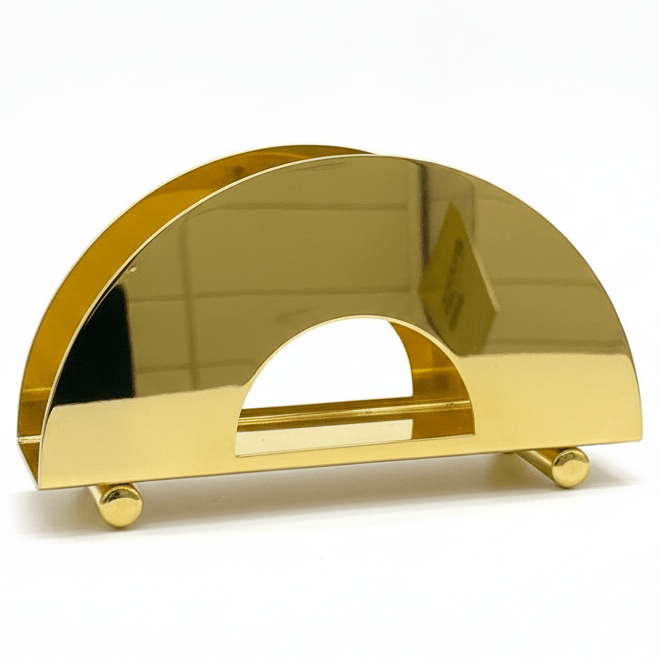 Orchid Gold Metal Napkin Holder with Modern Design for Dining Table Organization – 15×7 cm - Al Kabayel Discount CentreOrchid Gold Metal Napkin Holder with Modern Design for Dining Table Organization – 15×7 cmNapkin Holders & Tissue BoxORCHIDAl Kabayel Discount Centre