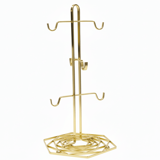 Orchid Luxury Gold Finish Metal Mug Tree Stand for Kitchen Countertop Organization and Display – 30cm - Al Kabayel Discount CentreOrchid Luxury Gold Finish Metal Mug Tree Stand for Kitchen Countertop Organization and Display – 30cmKitchen Utensils & GadgetsORCHIDAl Kabayel Discount Centre