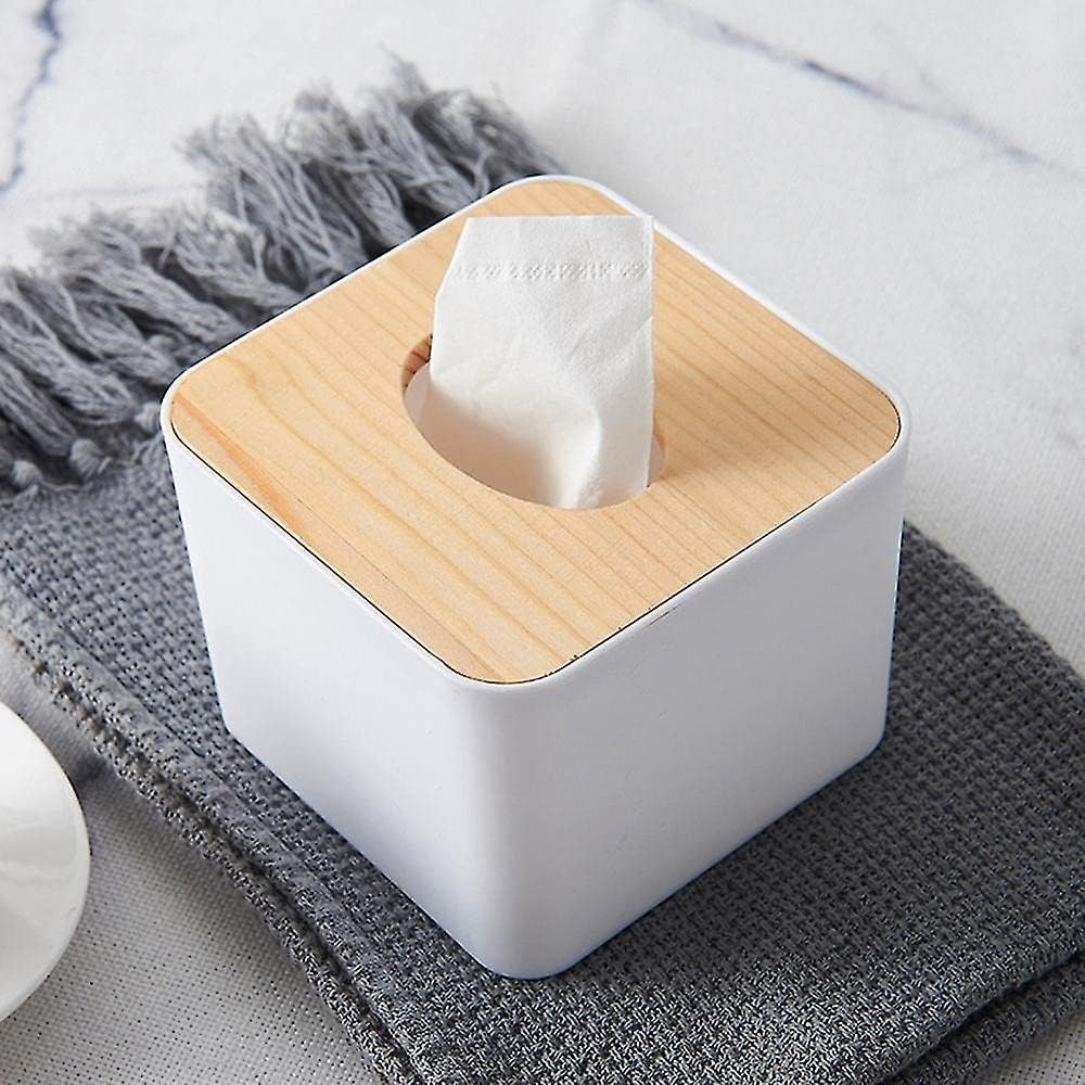 Orchid Square Plastic Tissue Box with Wooden Lid – White - Al Kabayel Discount CentreOrchid Square Plastic Tissue Box with Wooden Lid – WhiteNapkin Holders & Tissue BoxORCHIDAl Kabayel Discount Centre