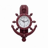 Oreva Decorative Nautical Wall Clock 40×28cm | AQ2327 | Anchor & Ship Wheel Design | Rich Red Wood Finish - Al Kabayel Discount CentreOreva Decorative Nautical Wall Clock 40×28cm | AQ2327 | Anchor & Ship Wheel Design | Rich Red Wood FinishWall ClocksOREVAAl Kabayel Discount Centre