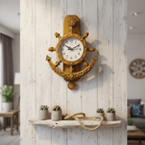 Oreva Decorative Nautical Wall Clock 40×28cm | AQ2327 | Anchor & Ship Wheel Design | Yellow Wood Finish - Al Kabayel Discount CentreOreva Decorative Nautical Wall Clock 40×28cm | AQ2327 | Anchor & Ship Wheel Design | Yellow Wood FinishWall ClocksOREVAAl Kabayel Discount Centre