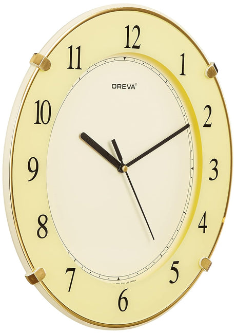 OREVA Oval Shape Analog Wall Clock 34cm*28cm, Ivory, AQ - 1187 - Al Kabayel Discount CentreOREVA Oval Shape Analog Wall Clock 34cm*28cm, Ivory, AQ - 1187Wall ClocksOREVAAl Kabayel Discount Centre