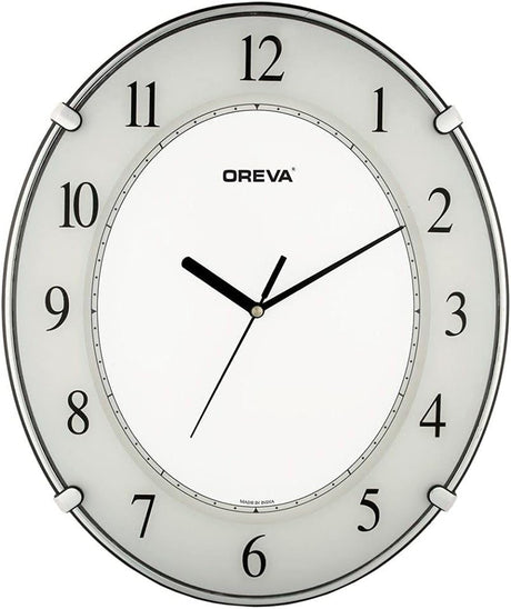 OREVA Oval Shape Analog Wall Clock 34cm*28cm, White, AQ - 1187 - Al Kabayel Discount CentreOREVA Oval Shape Analog Wall Clock 34cm*28cm, White, AQ - 1187Wall ClocksOREVAAl Kabayel Discount Centre