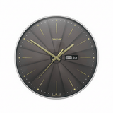 Oreva Premium Wall Clock 40cm – Grey/Black Sunburst Dial with Gold Accents & Day - Date Display | AQ9597 - Al Kabayel Discount CentreOreva Premium Wall Clock 40cm – Grey/Black Sunburst Dial with Gold Accents & Day - Date Display | AQ9597Wall ClocksOREVAAl Kabayel Discount Centre